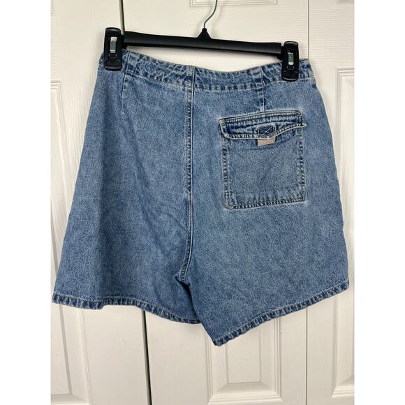 Bill Blass Womens Size 6 Jean Shorts tie Waist Medium Wash Vintage Side pockets - Picture 6 of 7